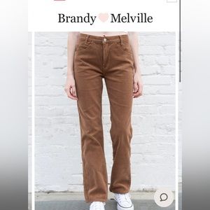 john galt brandy melville jada corduroy pants brown